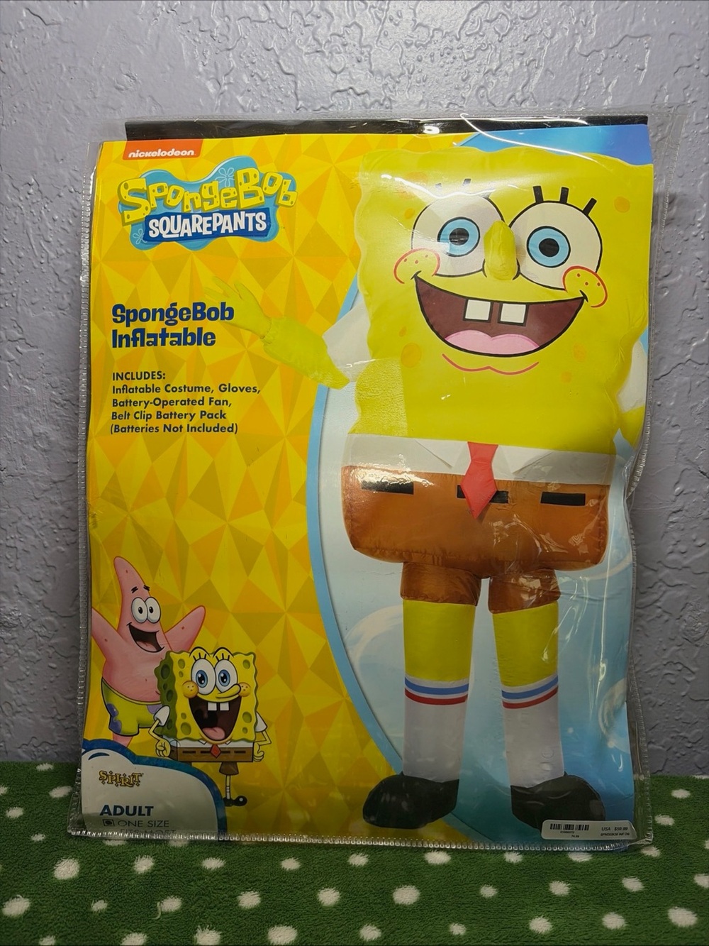 SpongeBob SquarePants Inflatable Costume Pants for Adults- Yellow